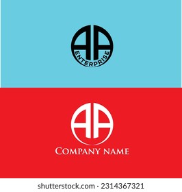 AA modern initial letter logo design vector bundle. It will be suitable for which company or brand name start those initial.