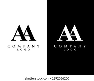 aa, a modern letter logo design vector, with white and black color that can be used for any creative business.