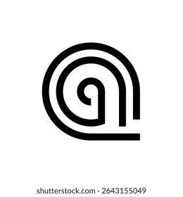 AA monogram comapny emblem vector element