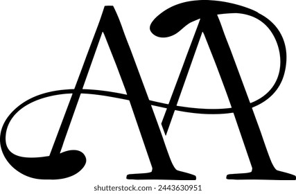 AA monogram design based on a roman style