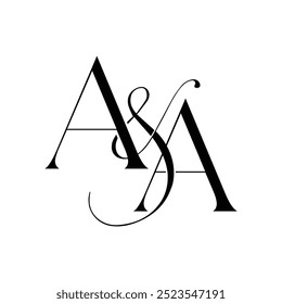 Logotipo com letras iniciais de monografia AA