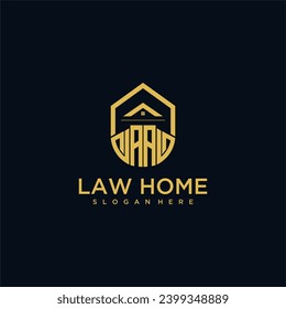AA monogram initial logo for lawhome with shape home design