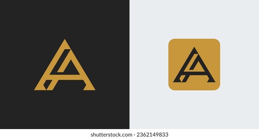 AA monogram, AA initial wedding, AA logo company, AA icon business, Abstract initial letter A and A logo, usable for branding and business logos, Flat Logo Design Template, vector illustration