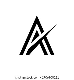 AA MONOGRAM LOGO DESIGN ON WHITE BACKGROUND