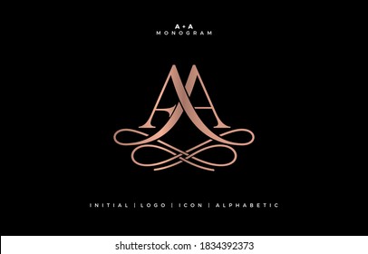 
AA Monogram Logo, AA Initial Letter, Wedding logo monogram, logo company and icon business, 
with variation infinity line designs for marriage couple, fashion, jewelry, boutique and creative template