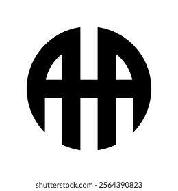 AA monogram logo with a modern design that combines minimalist aesthetics