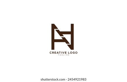 AA AN NA Abstract initial monogram letter alphabet logo design