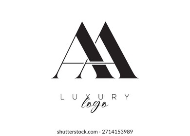 AA Serif Letter Monogram Typography Logo for Elegant Premium Branding Identity