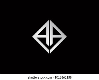 AA square shape silver color logo