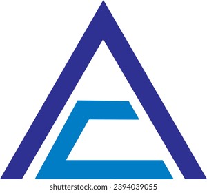 AA Triangle shape logo design, vector file logo, 