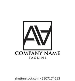 AA typography logo design alphabet