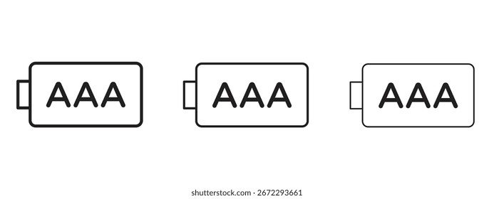 AAA battery icon for Graphic Design Projects