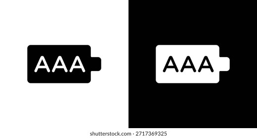 Icono de batería AAA para App y Branding.