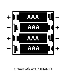 AAA battery icon, vector illustration