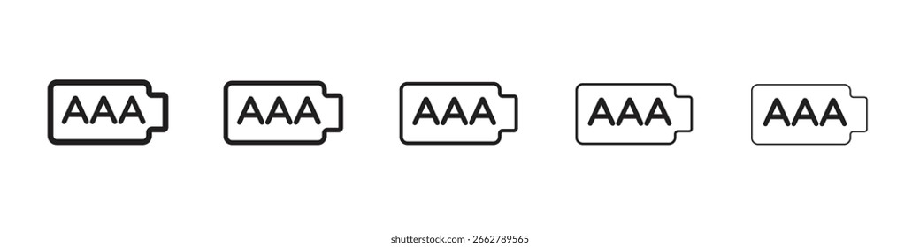 Icono de la batería AAA para su diseño de Sitio web, logotipo, App, interfaz de usuario.