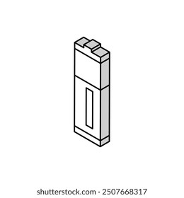 aaa battery power energy isometric icon vector. aaa battery power energy sign. isolated symbol illustration