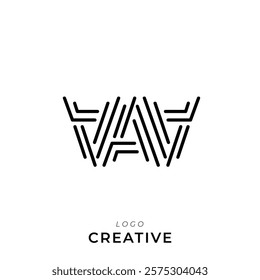 AAA Creative Latter Logo Design. By Custom Branding Logo. Creative Logo Design. Logo Template. Vector illustration. Modern Design. Monogram Design