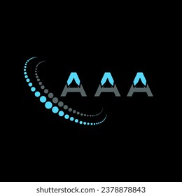 Diseño creativo del logo de la carta AAA. Diseño único AAA.
