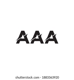 AAA Letter Logo Design Vector .