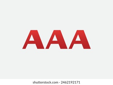 AAA letter logo design vector template. Abstract letter AAA logo design