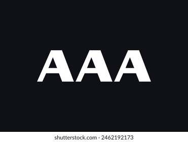 AAA-Buchstabe Logo Design Vektorgrafik Vorlage. Abstrakter Buchstabe AAA Logo Design