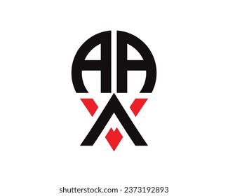 diseño de la forma de ubicación del logotipo de la letra AAA. Diseño sencillo del logotipo de ubicación AAA.
