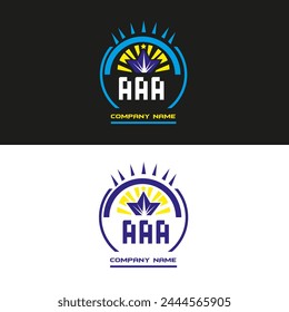 AAA letter logo vector design on black and white color background AAA letter logo icon design
