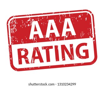 Aaa Rating Rubber Stamp, Triple A Rating 