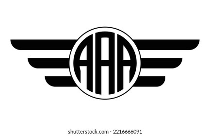 AAA three-letter initial logo design vector template, monogram, abstract, wordmark, letter mark, business, typography, flat, minimalist, brand, initial letter logo, symbol, geometric,  isolated,