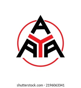 AAA three-letter triangle iconic logo design vector template, triangle, monogram, abstract, wordmark, letter mark logo, business, typography, flat, minimalist, brand, initial letter logo