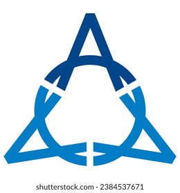 AAA Triangle shape logo deisgn, symbol, icon, vector file, 