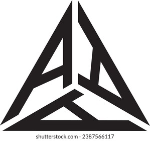 AAA triangle shape logo design, vector file format, 