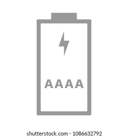 AAAA battery. R8D425 cell size. Vector icon.