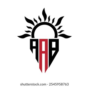 AAB Letter Logo Design. Initial letters AAB logo icon. Abstract letter AAB minimal vector logo design template.