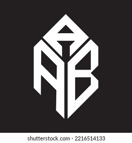 AAB letter logo design on black background. AAB creative initials letter logo concept. AAB letter design.	
