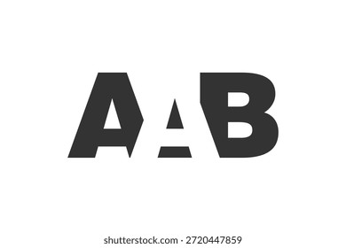 Diseño de logo AAB. Letra inicial A A B estilo de letra en negrita para startups tecnológicas, consultoría, marca corporativa. Nombre creativo de la empresa, titulares de la tipografía, identidad, logotipo de moda. Ilustración vectorial.