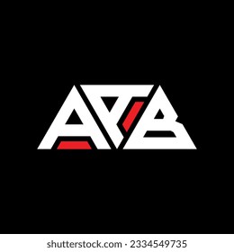 Diseño del logotipo de la letra triangular AAB con forma triangular. Monograma de diseño del logotipo del triángulo AAB. Plantilla de logotipo vectorial triangular AAB con color rojo. Logo triangular AAB Diseño sencillo, elegante y lujoso.