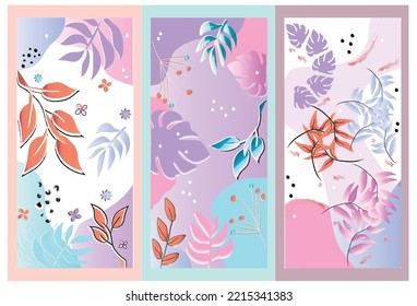 Aabstract Floral Backgorund Design prepared for packaging, social media and fashion. 
