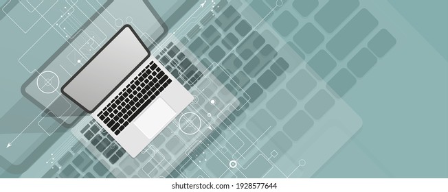 Aabstract laptop technology background Business  development