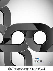 Aabstract swirl techno shape design