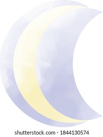 Aabstract Watercolor Moons art logo illustration