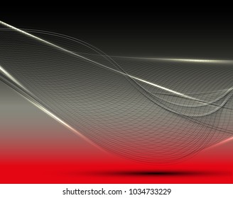 AAbstract wave background advertising vector shiny colorful line red black

