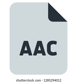 AAC file extension icon - Vector icon - Vector Illustration