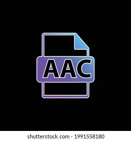 AAC File Format Variant blue gradient vector icon