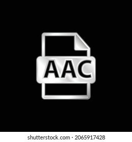 AAC File Format Variant silver plated metallic icon