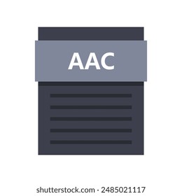 Aac file icon illustrated in vector