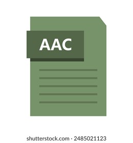 Aac file icon illustrated in vector