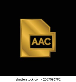 Aac gold plated metalic icon or logo vector