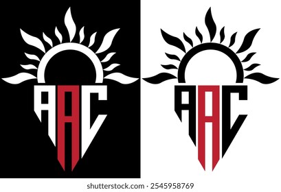 Diseño de logotipo de letra AAC. Icono del logotipo AAC de las letras iniciales. Plantilla de diseño de logotipo de Vector mínimo de letra Abstractas AAC.