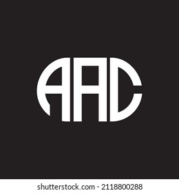 AAC letter logo design on black background. AAC creative initials letter logo concept. AAC letter design.